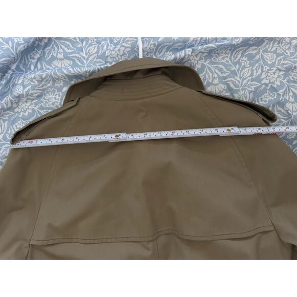 London Fog Coat 40L Tan Maincoat Weatherwear Trench Double Breasted Button - Picture 9 of 14